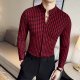 Men's British Fashion Stand Collar Casual Shirt